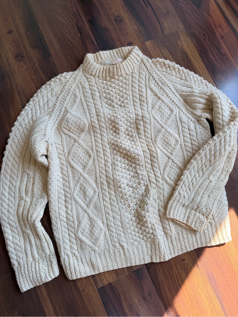Glenairn Irish Fisherman Sweater Cable Knit Wool Thick Chunky Medium